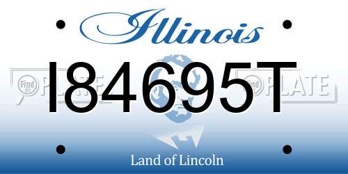 I84695T Illinois License Plate