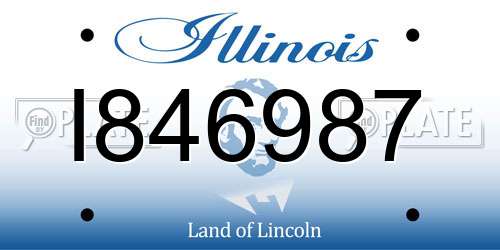 I846987 Illinois License Plate