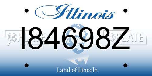 I84698Z Illinois License Plate