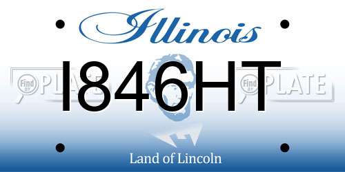 I846HT Illinois License Plate