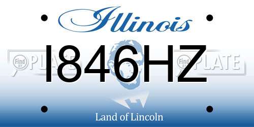 I846HZ Illinois License Plate