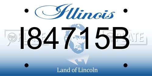 I84715B Illinois License Plate