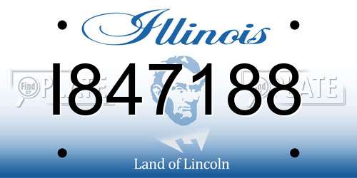 I847188 Illinois License Plate