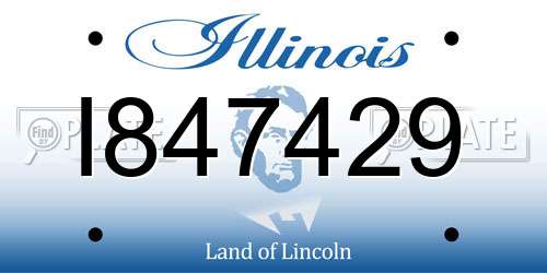 I847429 Illinois License Plate