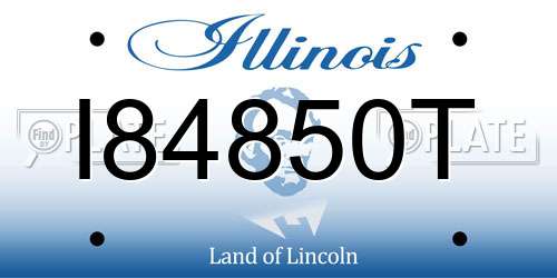 I84850T Illinois License Plate