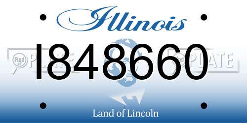 I848660 Illinois License Plate