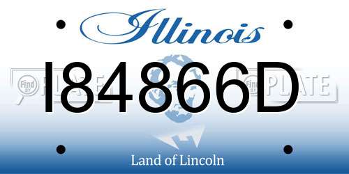 I84866D Illinois License Plate