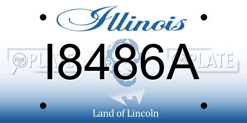 I8486A Illinois License Plate