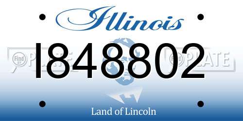 I848802 Illinois License Plate