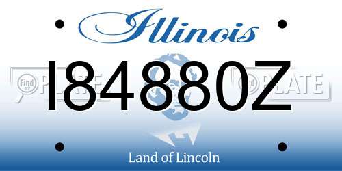 I84880Z Illinois License Plate