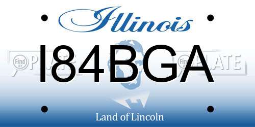I84BGA Illinois License Plate