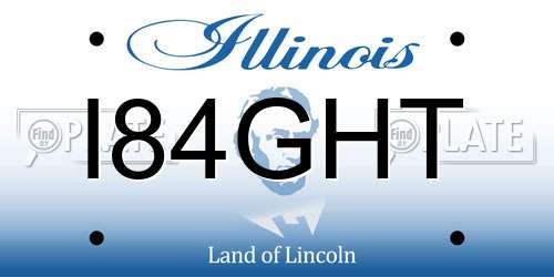 I84GHT Illinois License Plate