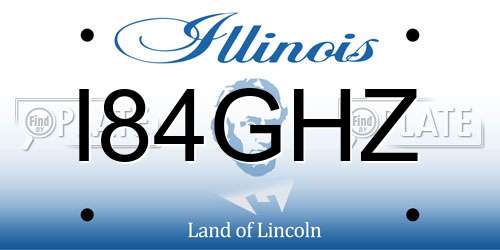 I84GHZ Illinois License Plate