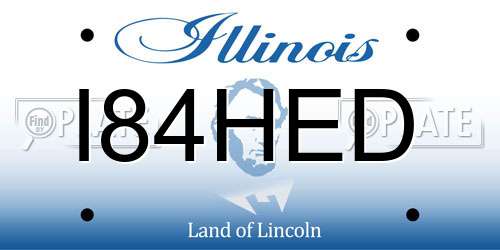 I84HED Illinois License Plate