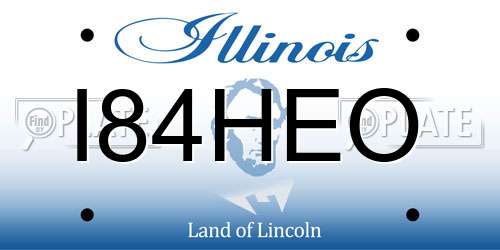 I84HEO Illinois License Plate