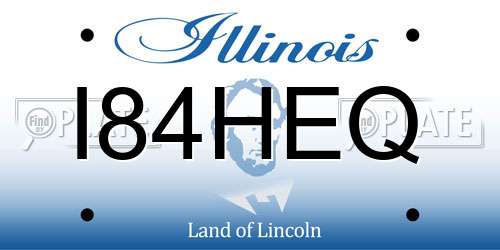 I84HEQ Illinois License Plate