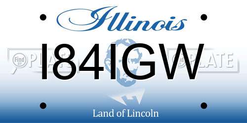 I84IGW Illinois License Plate