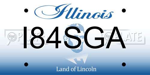 I84SGA Illinois License Plate