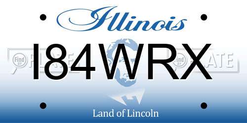 I84WRX Illinois License Plate