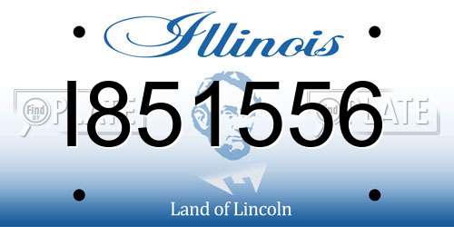 I851556 Illinois License Plate