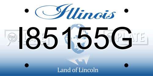 I85155G Illinois License Plate