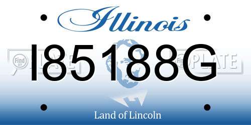 I85188G Illinois License Plate