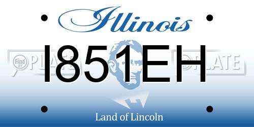 I851EH Illinois License Plate