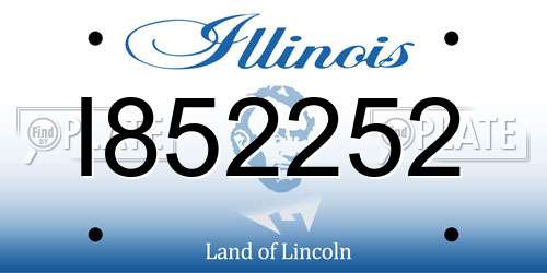 I852252 Illinois License Plate