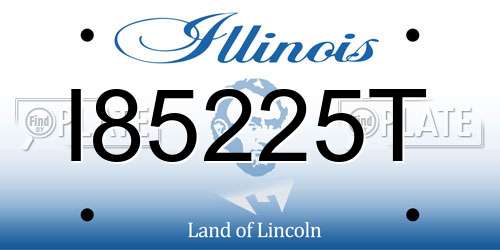 I85225T Illinois License Plate