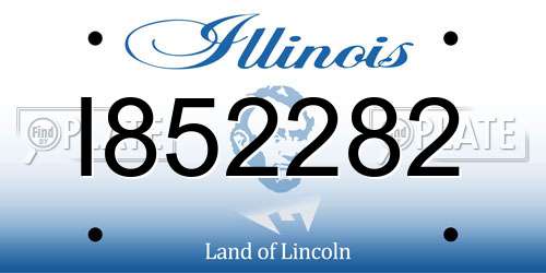 I852282 Illinois License Plate