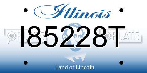 I85228T Illinois License Plate