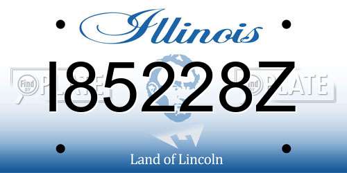 I85228Z Illinois License Plate