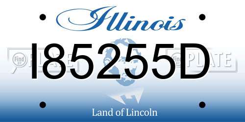 I85255D Illinois License Plate