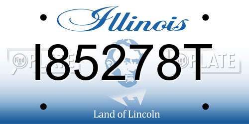 I85278T Illinois License Plate
