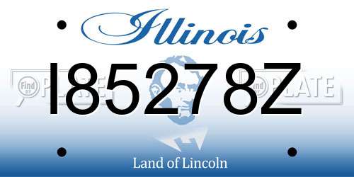 I85278Z Illinois License Plate