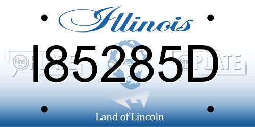 I85285D Illinois License Plate