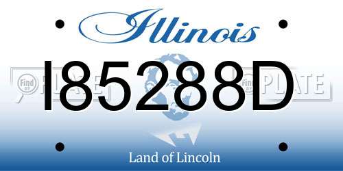 I85288D Illinois License Plate