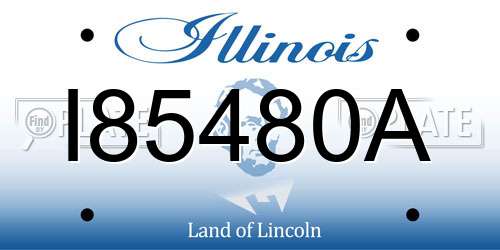 I85480A Illinois License Plate