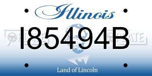 I85494B Illinois License Plate