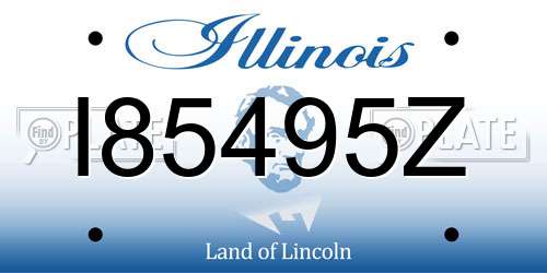 I85495Z Illinois License Plate