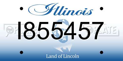I855457 Illinois License Plate