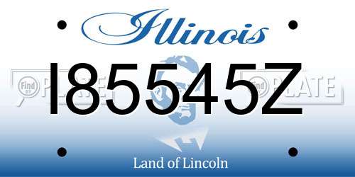 I85545Z Illinois License Plate