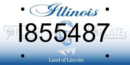 I855487 Illinois License Plate
