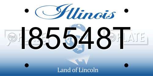 I85548T Illinois License Plate