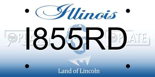 I855RD Illinois License Plate