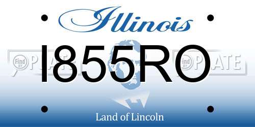 I855RO Illinois License Plate