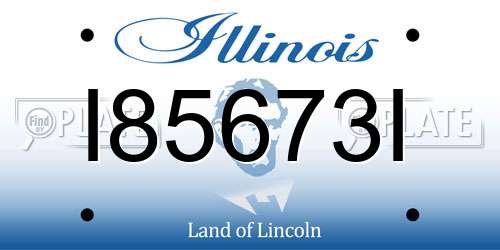 I85673I Illinois License Plate