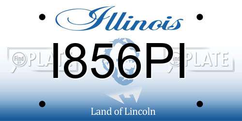 I856PI Illinois License Plate