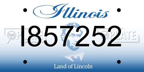 I857252 Illinois License Plate