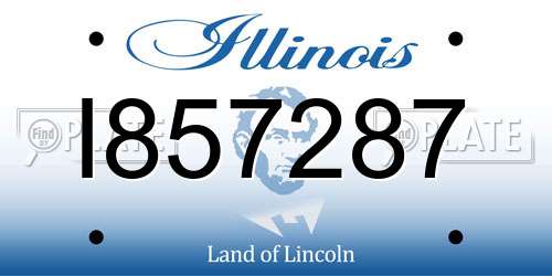 I857287 Illinois License Plate
